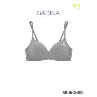 Sabina เสื้อชั้นใน Invisible Wire (ไม่มีโครง) รุ่น Pretty Perfect รหัส SBU9404SD สีเทาเข้ม