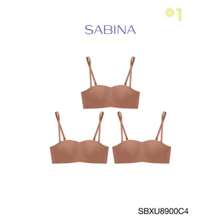 Sabina เสื้อชั้นใน (Set 3 ชิ้น) Invisible Wire (ไม่มีโครง) Seamless Fit รุ่น Pretty Perfect  รหัส SBXU8900C4 สีเนื้อแทน