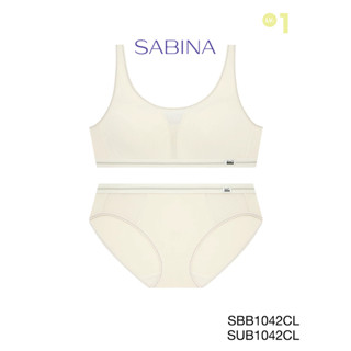 Sabina เสื้อชั้นใน (เซตชุดชั้นใน) Invisible Wire (ไม่มีโครง) รุ่น Sbn Sport รหัส SBB1042CL+SUB1042CL สีเนื้ออ่อน