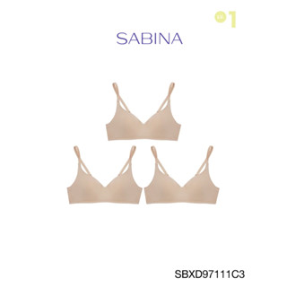 Sabina เสื้อชั้นใน (Set 3 ชิ้น) Wireless (ไม่มีโครง) รุ่น Perfect Bra รหัส SBXD97111C3 สีเนื้อเข้ม