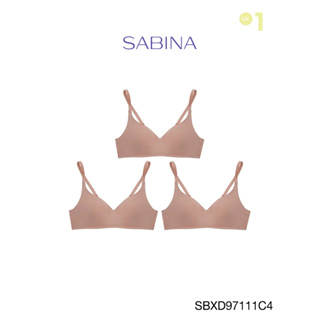 Sabina เสื้อชั้นใน (Set 3 ชิ้น) Invisible Wire (ไม่มีโครง) รุ่น Perfect Bra รหัส SBXD97111C4 สีเนื้อแทน