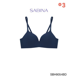 Sabina เสื้อชั้นใน Invisible Wire (ไม่มีโครง) Seamless Fit รุ่น Soft Doomm  รหัส SBH9054BD สีน้ำเงินเข้ม