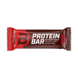 BioTechUSA Protein Bar 70g-Strawberry โปรตีนบาร์-รสสตอเบอร์รี่ (ขนมให้โปรตีนสูง) ผสมไฟเบอร์ ขนมคลีน