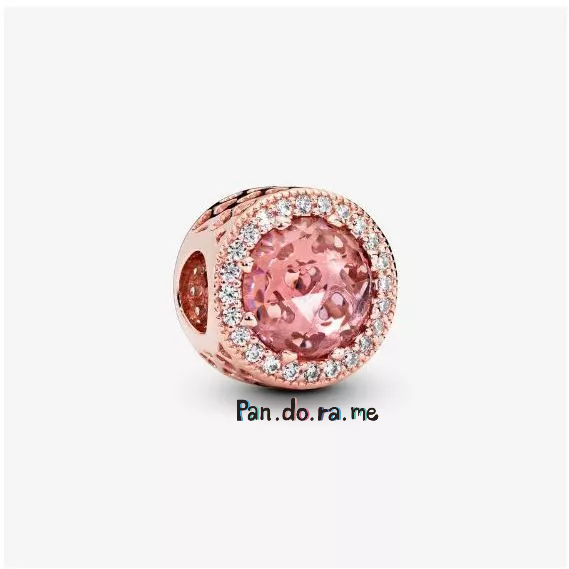[พร้อมส่ง สินค้าแท้ 💯 ] Pandora 14k Rose Gold-Plated Charm - Pink Cubic