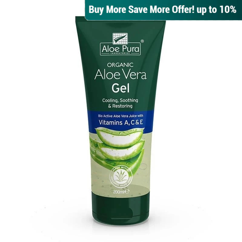 Aloe Pura, Aloe Vera Gel with Vitamins A C and E 200ml