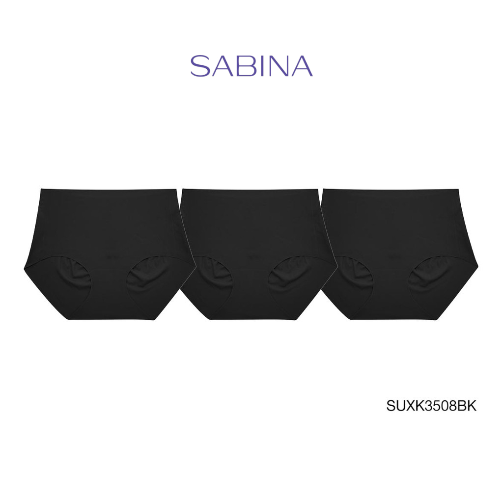 Sabina กางเกงชั้นใน (Set 3 ชิ้น ) Seamless รุ่น Easy Soft Panty รหัส SUXK3508BK สีดำ