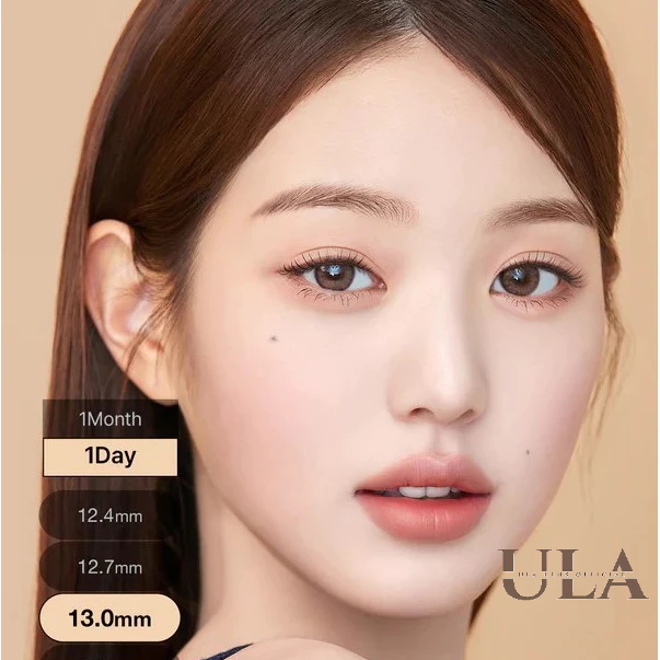 (พร้อมส่ง) *ค่าสายตา0.00* คอนแทคเลนส์รายวัน Hapa Kristin A-Z Kristin(10pcs/1day,2pcs/1day) สี Brown