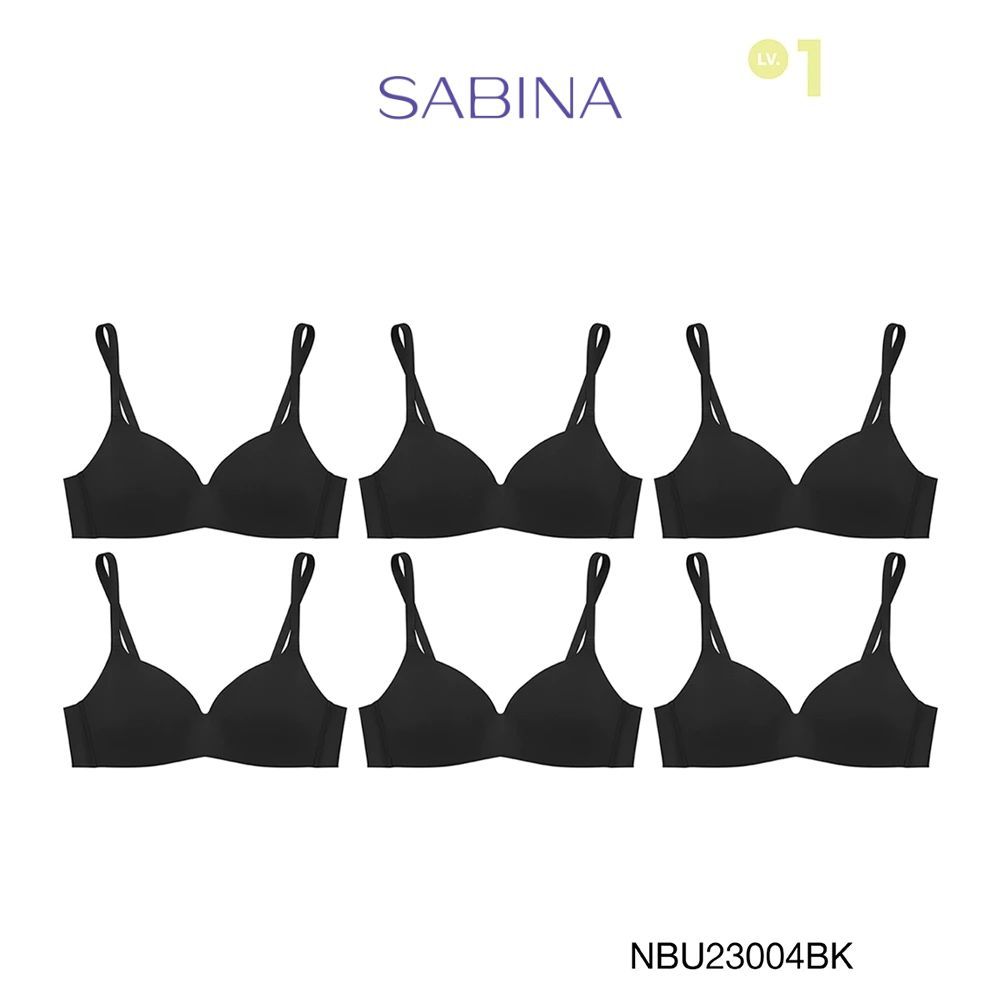 [Online Exclusive] Sabina เสื้อชั้นใน (Set 6 ชิ้น) Invisible Wire Fit รุ่น Pretty Perfect  รหัส NBU2
