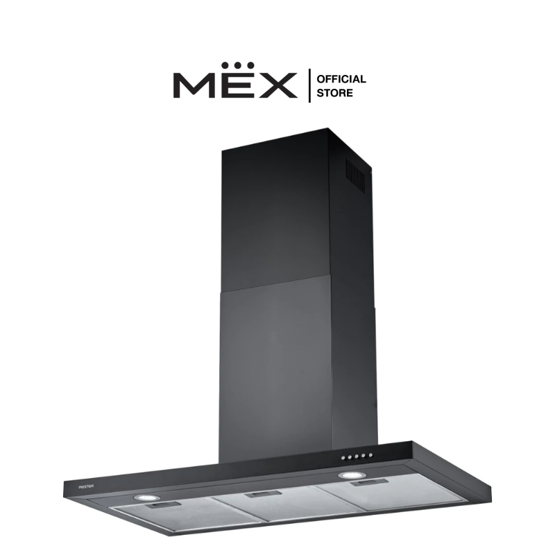 MESTER รุ่น MT390B เครื่องดูดควันกระโจมทรงกล่อง สีดำ ขนาด 90 ซม.