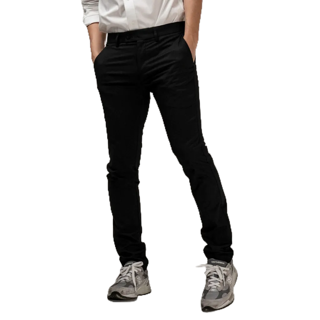 era-won กางเกงสแลคขายาว ทรง super skinny อวยางยืด รุ่น Workday University - R สี STUDENT BLACK