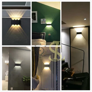ไฟติดผนัง LED กันน้ำ 2W 4W 6W 10W สไตล์นอร์ดิก โมเดิร์น สําหรับตกแต่งสวนกลางแจ้ง โคมไฟหัวเตียง ทางเดิน