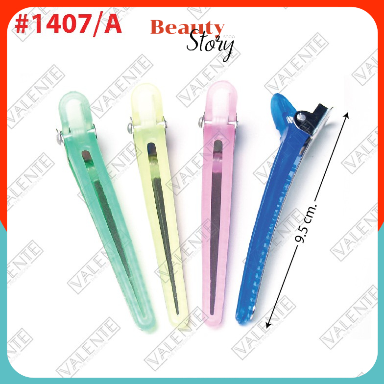 กิ๊บ หนีบผม 1แพค มี12ชิ้น คละสี รุ่น VAL-1407/A กิฟ กิ๊ฟ VALENTE HAIR CLIP กิ๊บติดผม ทำผม แบ่งผม เวลา ย้อมผม กิฟปากเป็ด