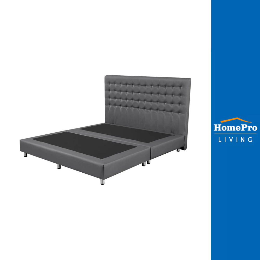 [จัดส่งพร้อมประกอบ] HOME LIVING STYLE ฐานรองหัวเตียง 5 ฟุต BERLIN สีเทาเข้ม จัดส่งโดย HomePro