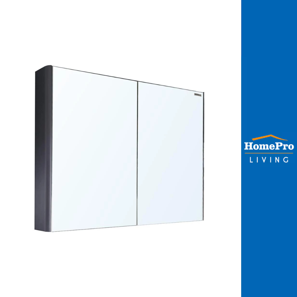 [สินค้าไม่รวมติดตั้ง] HomePro ตู้กระจกเคาน์เตอร์  PU1002MIR สีเทาด้าน แบรนด์ MOYA