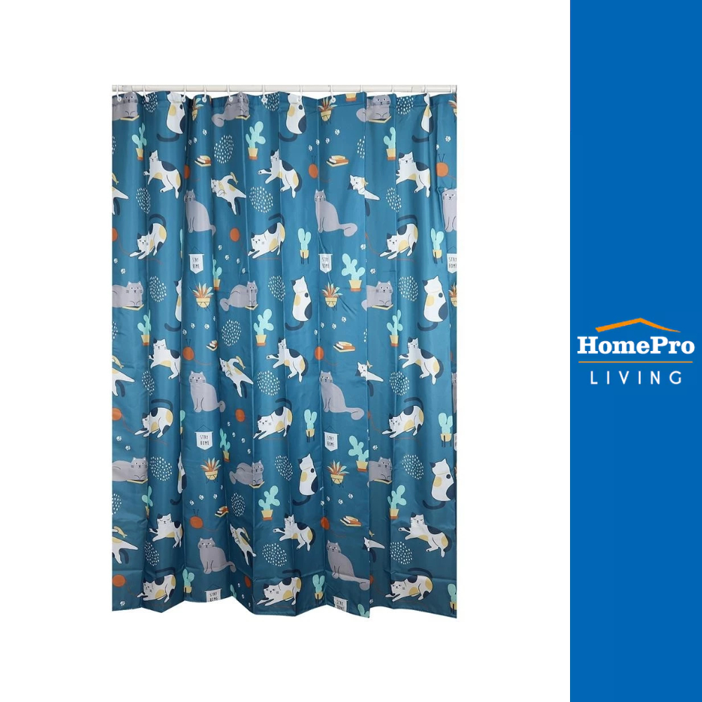 MOYA ม่านห้องน้ำ POLYESTER ACS22048B 180X180 ซม. จัดส่งโดย HomePro ผ้าม่านห้องน้ำ ม่านกั้นอาบน้ำ