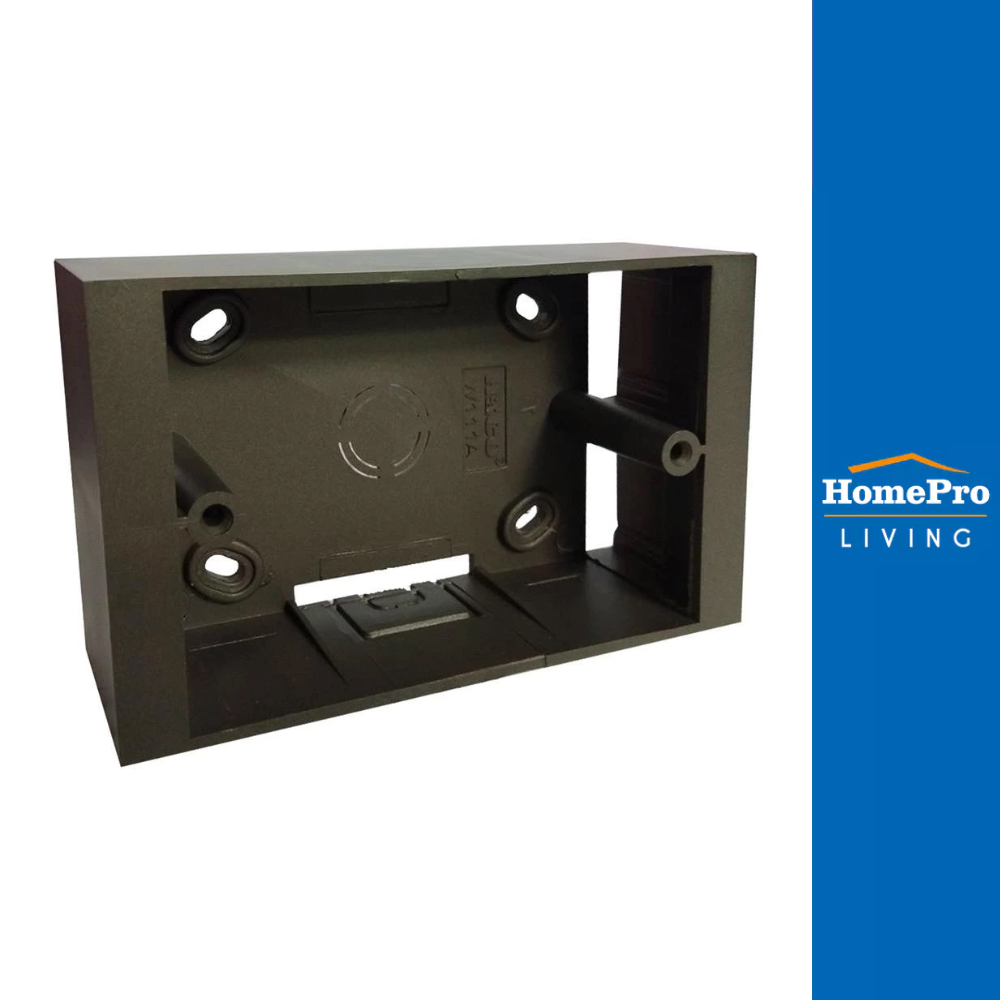 HACO กล่องลอย TJ-W111A-ST 2x4 นิ้ว สีดำ จัดส่งโดย HomePro