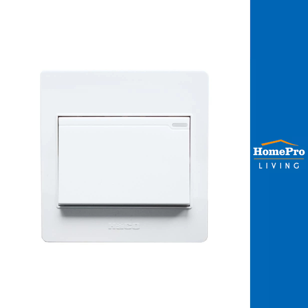 HACO ชุดสวิตช์ 1 ทาง 1 ช่อง M3N-S11 สีขาว