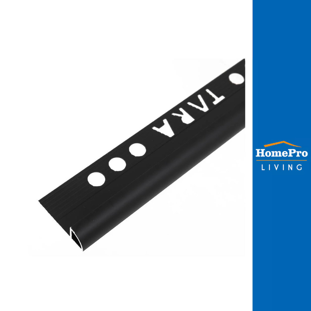 TARA คิ้วอะลูมิเนียมแบบโค้ง 9 มม. 2 ม. สีดำด้าน