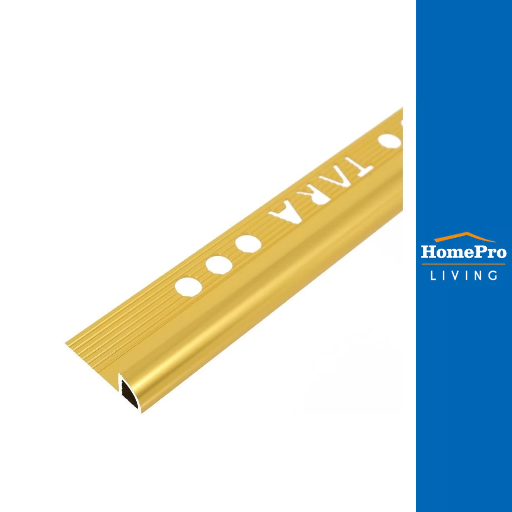 HomePro คิ้วอะลูมิเนียมแบบโค้ง 9 มม. 2 ม. สีทอง แบรนด์ TARA