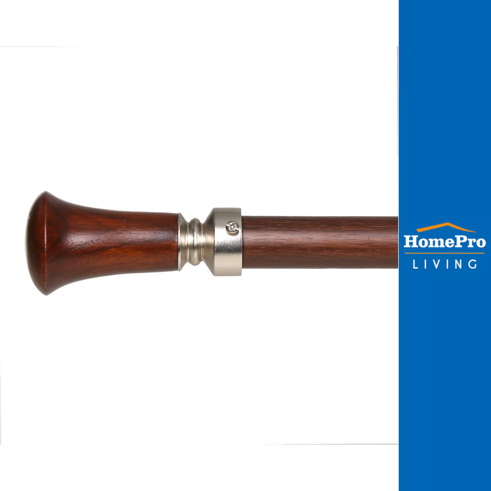 HOME LIVING STYLE รางอะลูมิเนียม ยืดหด LOREEN 185-350 ซม. สีโอ๊ค จัดส่งโดย HomePro