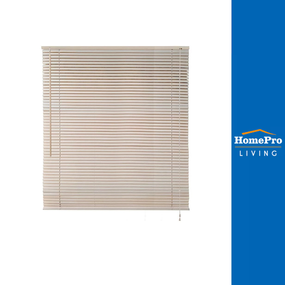 HomePro มู่ลี่ ไวนิล WOOD 120X130cm สีครีม แบรนด์ HLS
