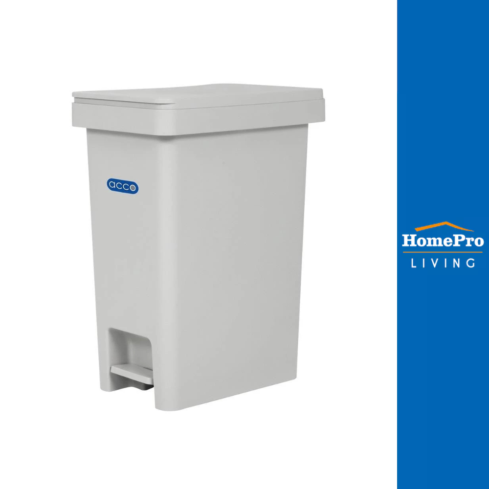 HomePro ถังขยะเหยียบเหลี่ยม  LEAN 45 ลิตร สีเทา แบรนด์ ACCO