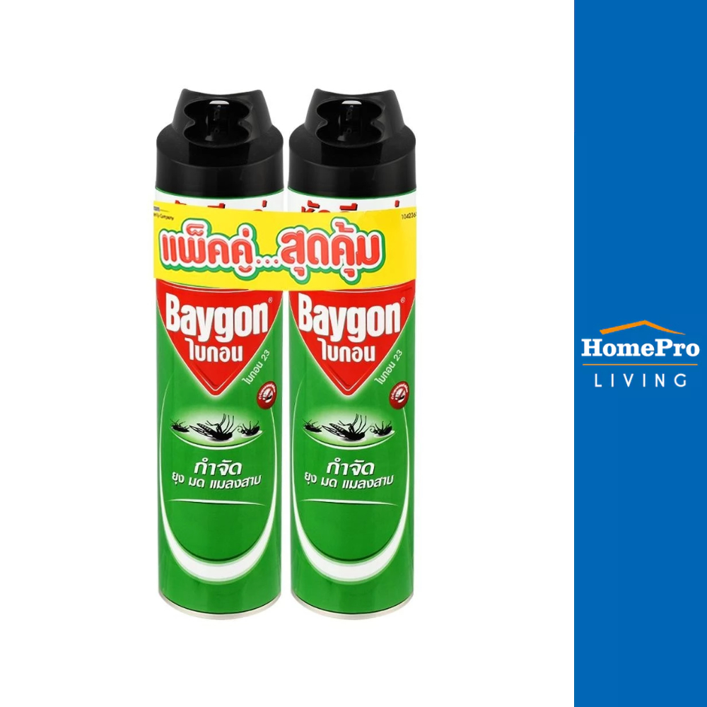 BAYGON สเปรย์กำจัดแมลง GREEN 600 มล.แพ็กคู่