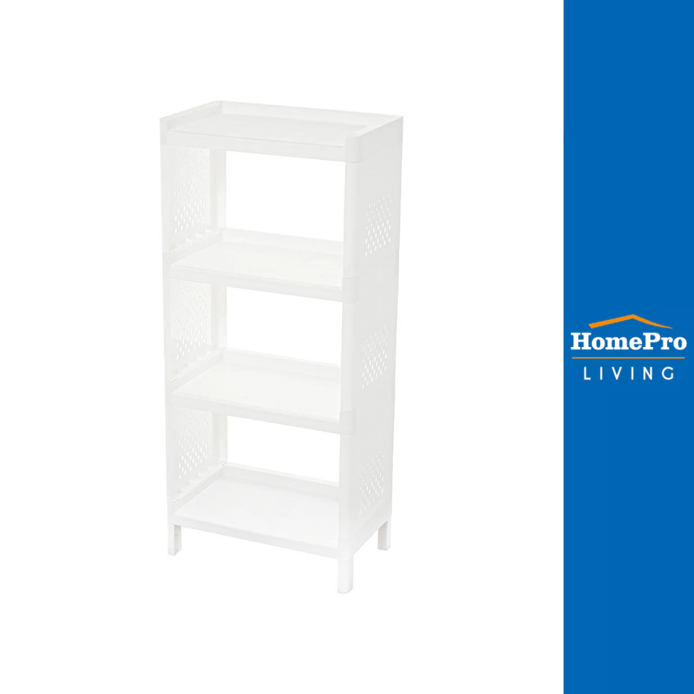 STACKO ชั้นวางของ 4 ชั้น MONO 48x30x107 ซม. สีขาว จัดส่งโดย HomePro
