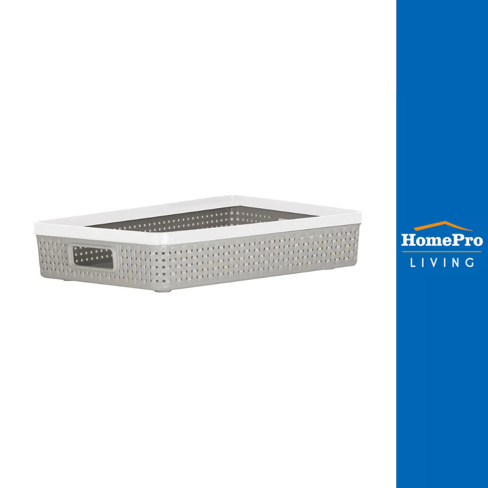 DKW ตะกร้าผ้าเหลี่ยม IN SPACE HH-1093(M) เทา จัดส่งโดย HomePro