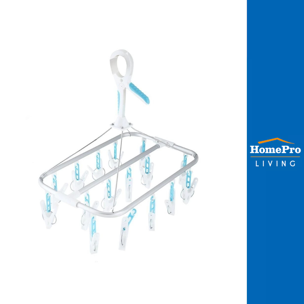 PLIM ห่วงตากผ้าอะลูมิเนียมรีใหญ่36กิ๊บ จัดส่งโดย HomePro
