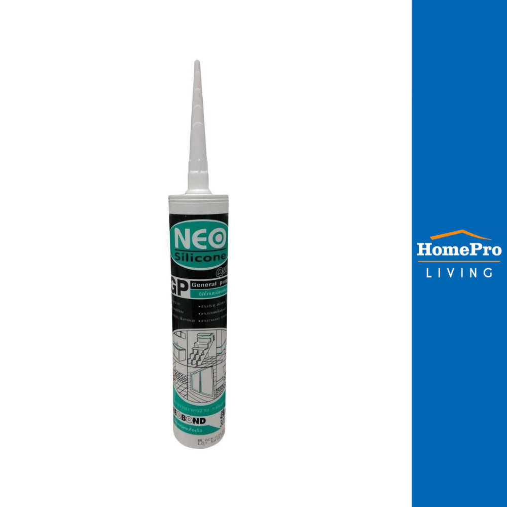 NEOBOND ซิลิโคนชนิดมีกรด QUICK 300 มล. สีดำ จัดส่งโดย HomePro