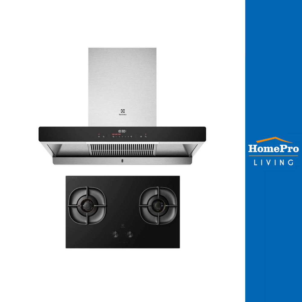 HomePro เตาฝัง+เครื่องดูดควัน  EHG8260B+ECC9788S แบรนด์ ELECTROLUX