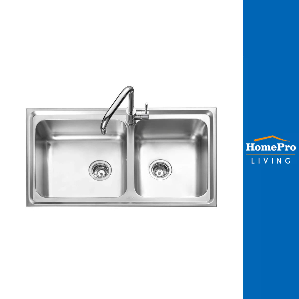 MEX ซิงค์ฝัง 2หลุม DLS86B สเตนเลส จัดส่งโดย HomePro