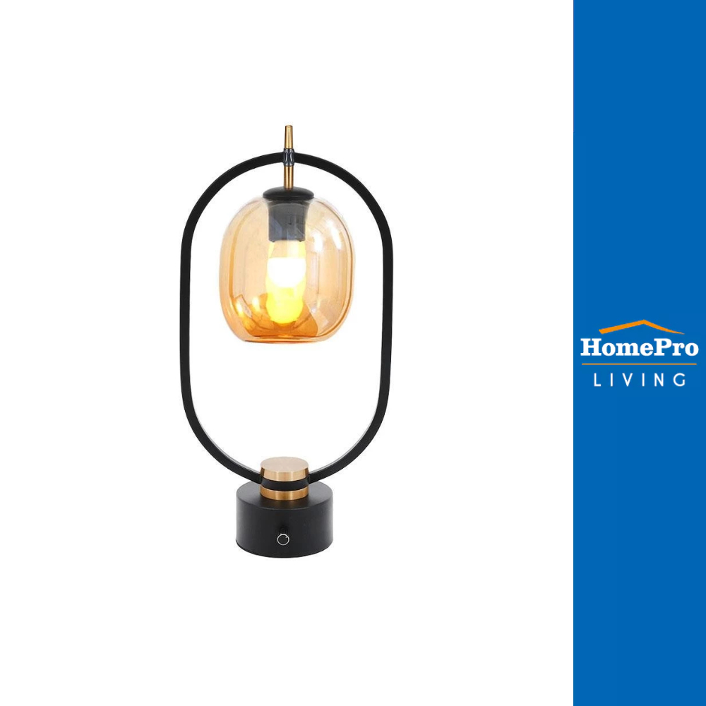 CARINI ไฟตั้งโต๊ะ T190363 สีน้ำตาล/ดำ/ทอง จัดส่งโดย HomePro