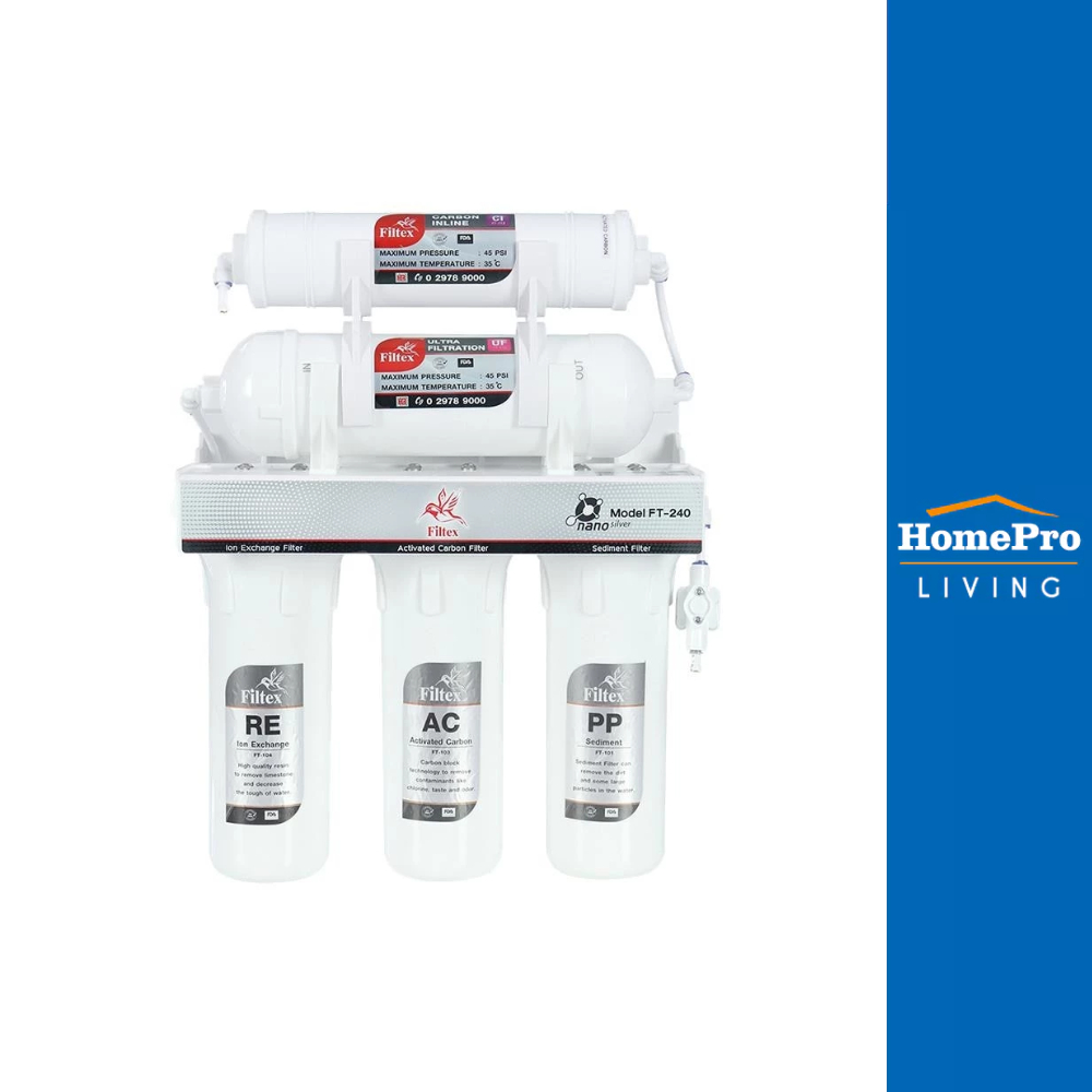 [จัดส่งพร้อมประกอบ] FILTEX เครื่องกรองน้ำดื่ม FT-240