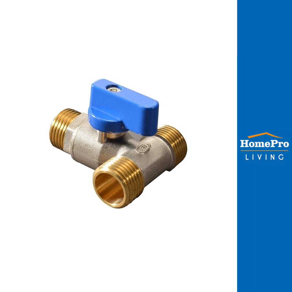 PP มินิบอลวาล์ว  MMM 1/2 นิ้ว สีน้ำเงิน