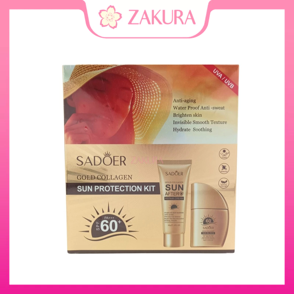 SADOER	Gold Collagen Sunscreen Set 2pcs