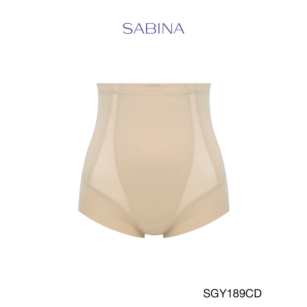 Sabina Wear and Go กางเกงในกระชับสัดส่วนเอวสูง Medium Support รหัส SGY189CD - สีเนื้อเข้ม