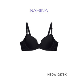 Sabina เสื้อชั้นใน Habpy Non Push มีโครง ฟองน้ำไม่ดันทรง รหัส HBDW1027BK สีดำ