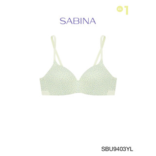 Sabina เสื้อชั้นใน Invisible Wire (ไม่มีโครง) รุ่น Pretty Perfect รหัส SBU9403YL สีเหลืองอ่อน