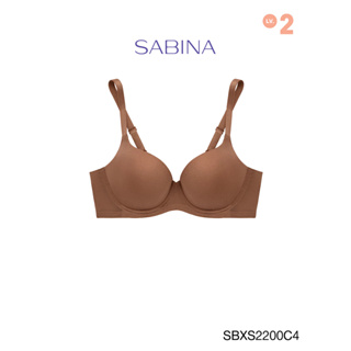 Sabina ซาบีน่า เสื้อชั้นใน (มีโครง) Seamless Fit รุ่น S-Sixnatuer บัวตูม รหัส SBXS2200C4 สีเนื้อแทน