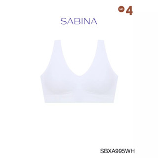 Sabina เสื้อชั้นใน ไม่มีโครง รุ่น Habpy Lady รหัส SBXA995WH สีขาว