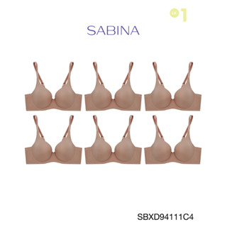 Sabina เสื้อชั้นใน (Set 6 ชิ้น) มีโครง รุ่น Perfect Bra รหัส SBXD94111C4 สีเนื้อแทน