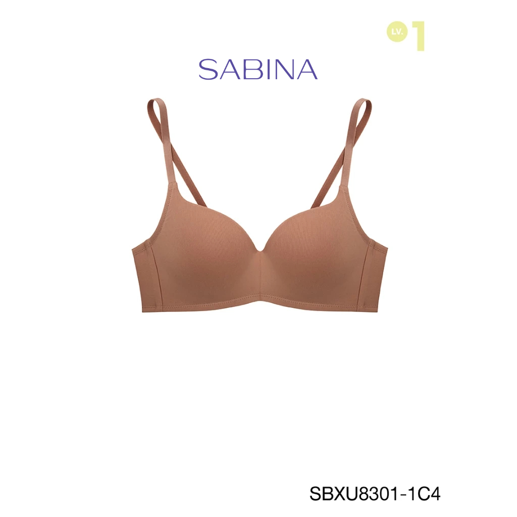 Sabina เสื้อชั้นใน Invisible Wire (ไม่มีโครง) รุ่น Pretty Perfect รหัส SBXU8301-1C4 สีเนื้อแทน