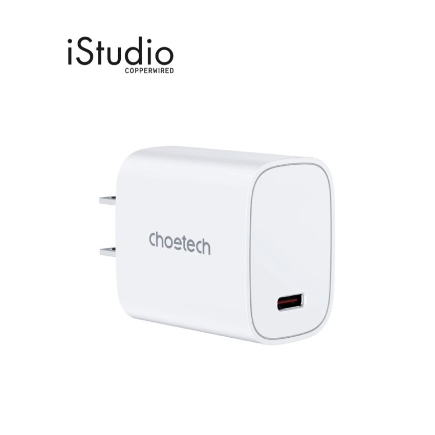 CHOETECH หัวชาร์จ Type-C PD20W Charger สีขาว I iStudio by copperwired.