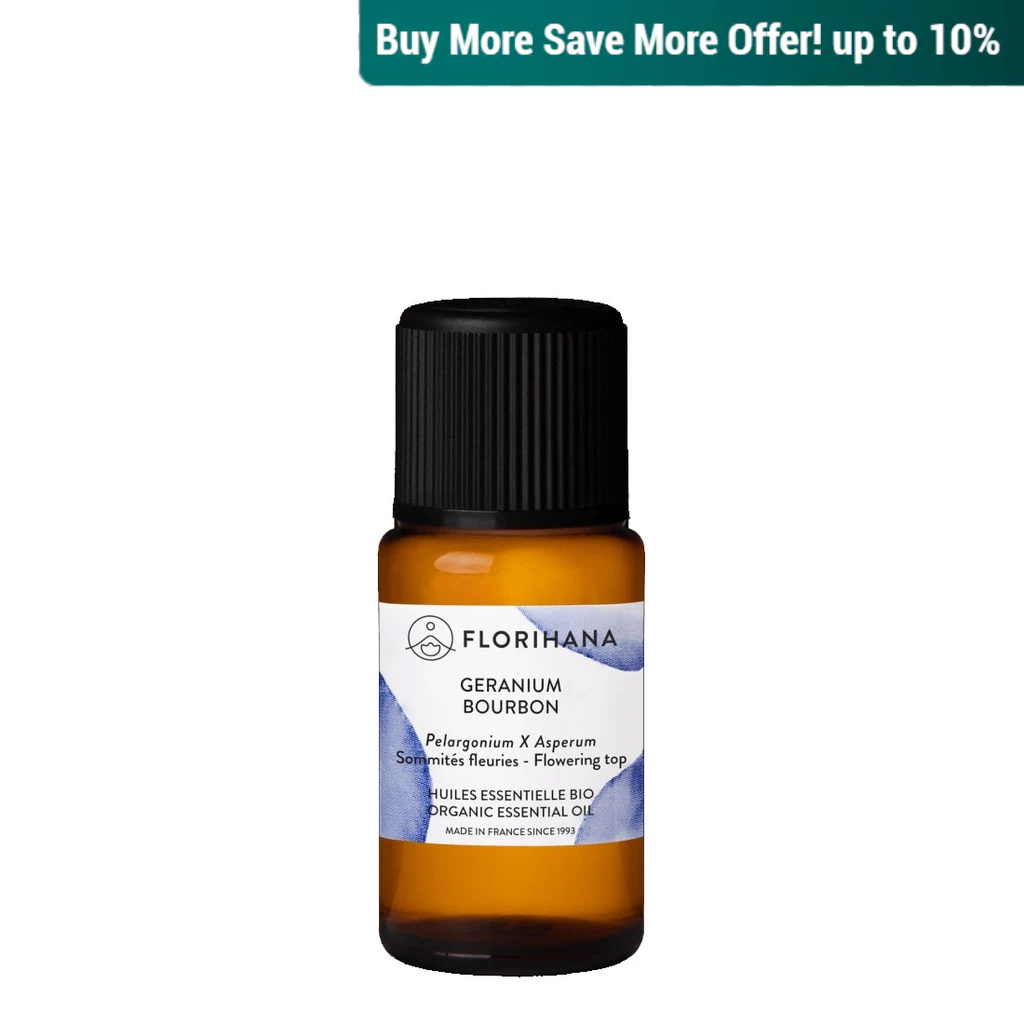 Florihana, Organic Geranium Bourbon Essential Oil, 15g