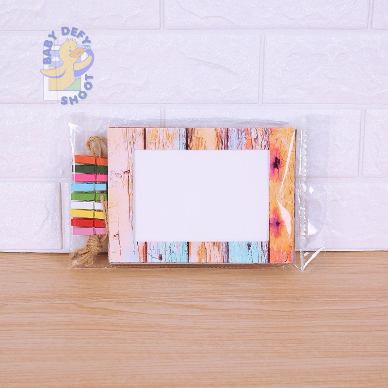 <พร้อมส่ง 7แบบ > กรอบรูปกระดาษ Paper Frame 2*3/ 3*4/ 3.5*5/ 4*6/ 5*7 นิ้ว | 10ใบ | + เชือก& ไม้หนีบ DIY รูปถ่าย ตัวหนีบ - รูปที่ 7
