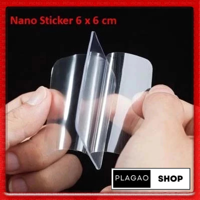 ร้านไทย ส่งเร็ว สติกเกอร์นาโน PVC แบบใส ขนาด 6*6 cm สองด้าน ไร้รอยต่อ กันน้ํา สําหรับติดตกแต่งผนังห้อง และงานทั่วไป