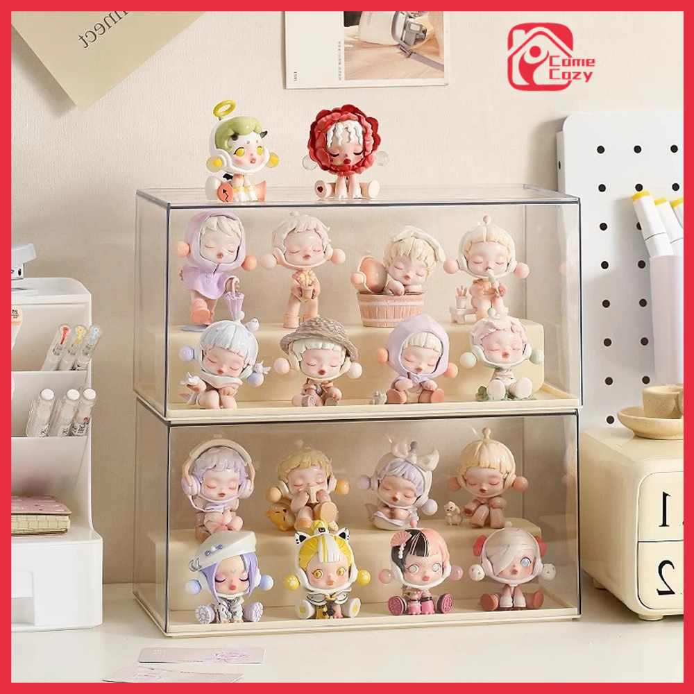 กล่องใส่โมเดล กล่องใส่ตุ๊กตาแบบใส กล่องใส่ art toy ป้องกันการเกิดออกซิเดชัน ทันสมัยและเรียบง่าย ประหยัดพื้นที่