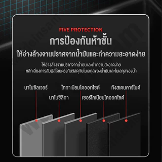🔥หนา4mm สแตนเลสนาโน🔥ซิงค์ล้างจาน 72X45 ลึก22cm สีดำ อ่างล้างจาน อ่างล้างจานสแตนเลส สแตนเลสหนาขึ้น304 ซิงค์ล้างจาน1หลุม